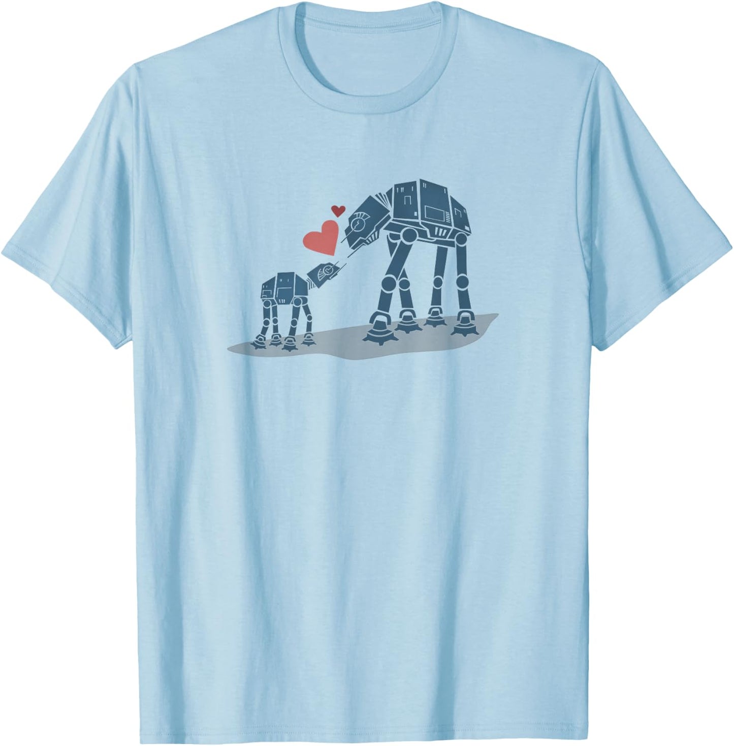 Star Wars AT-AT Mother & Son Portrait T-Shirt - T-Shirt | Light Blue