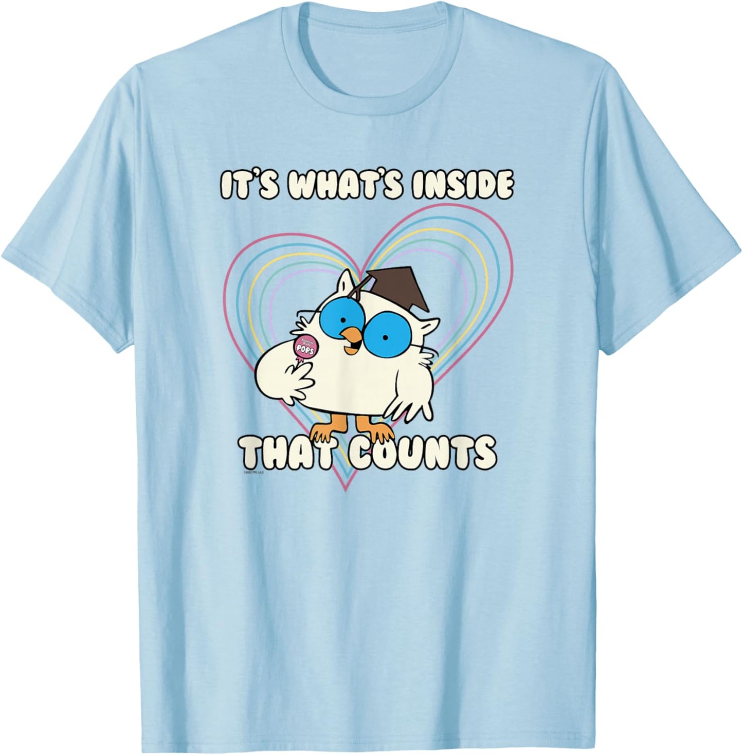 Tootsie Roll Pop It's What's Inside That Counts T-Shirt - T-Shirt | Light Blue