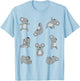 Yoga postures koala bear koala women men kids T-Shirt - T-Shirt | Light Blue