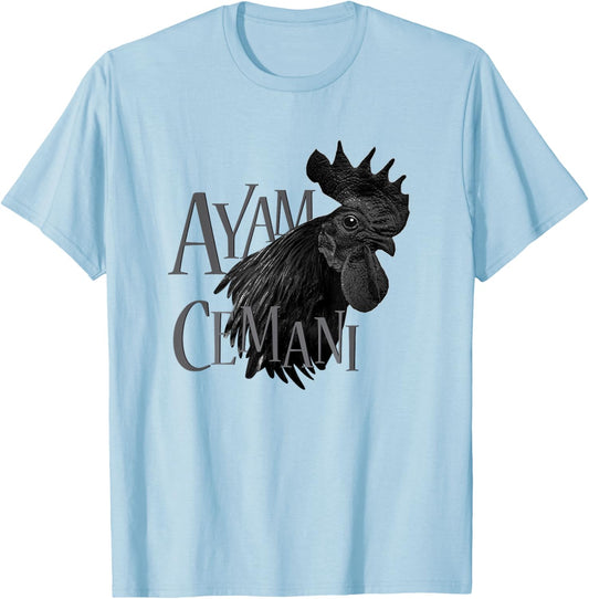 Ayam Cemani - Cockerel - Chickens T-Shirt - T-Shirt | Light Blue