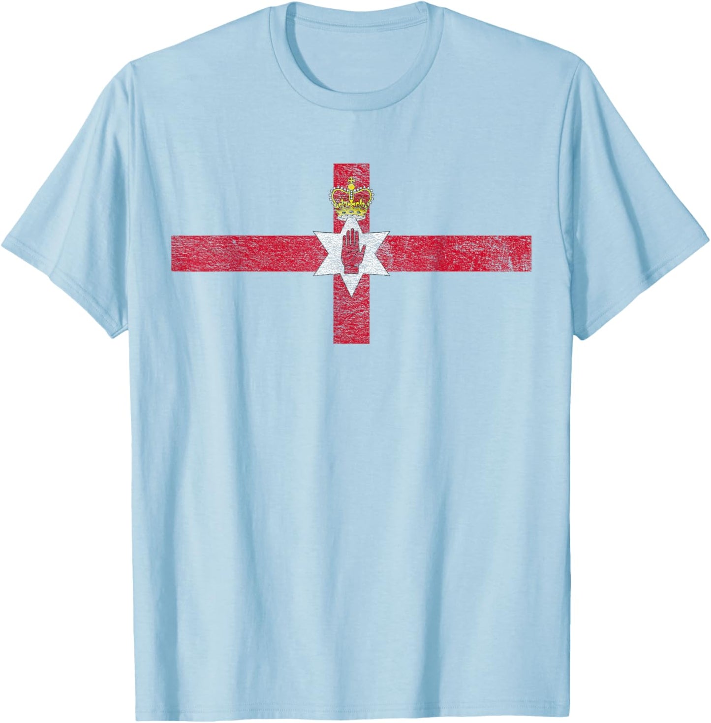 Northern Ireland Flag Red Hand T-Shirt - T-Shirt | Light Blue
