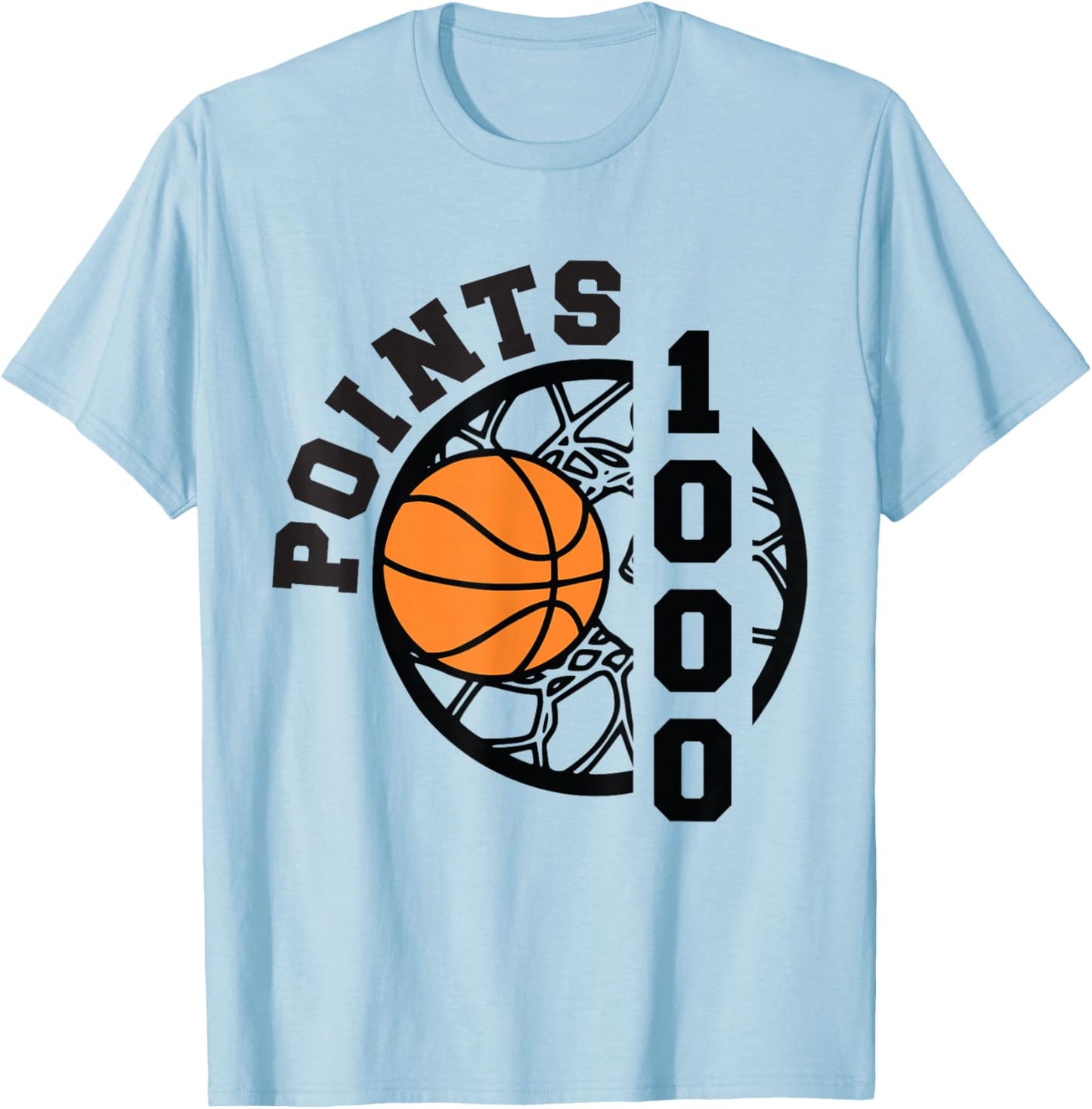 1000 Points Basketball Scorer High School Basketball Boys T-Shirt - T-Shirt | Light Blue