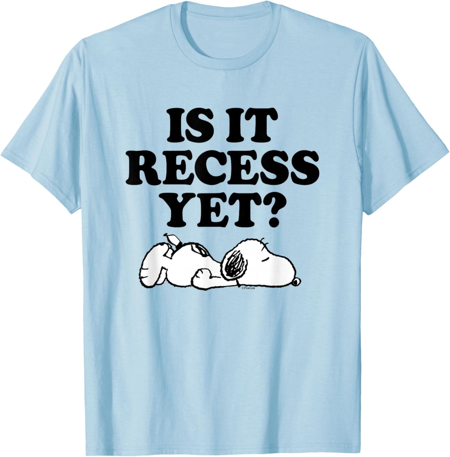 Peanuts - Is it already a break T-Shirt - T-Shirt | Light Blue