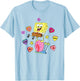 SpongeBob SquarePants And Gary BFF Valentine's Candy Hearts T-Shirt - T-Shirt | Light Blue