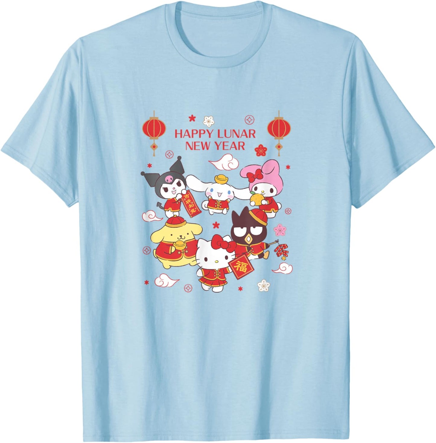 Hello Kitty and Friends Happy Lunar New Year T-Shirt - T-Shirt | Light Blue