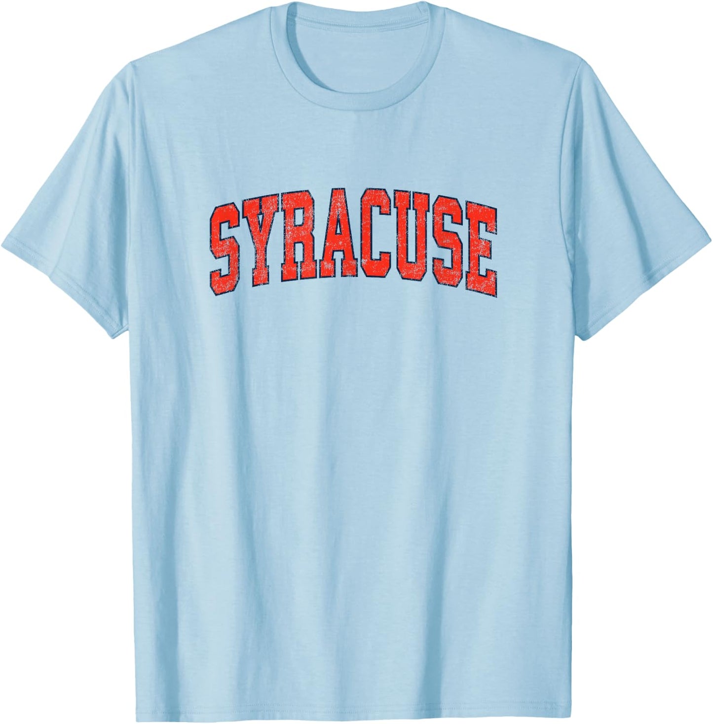 Syracuse New York NY Vintage Athletic Sports T-Shirt - T-Shirt | Light Blue