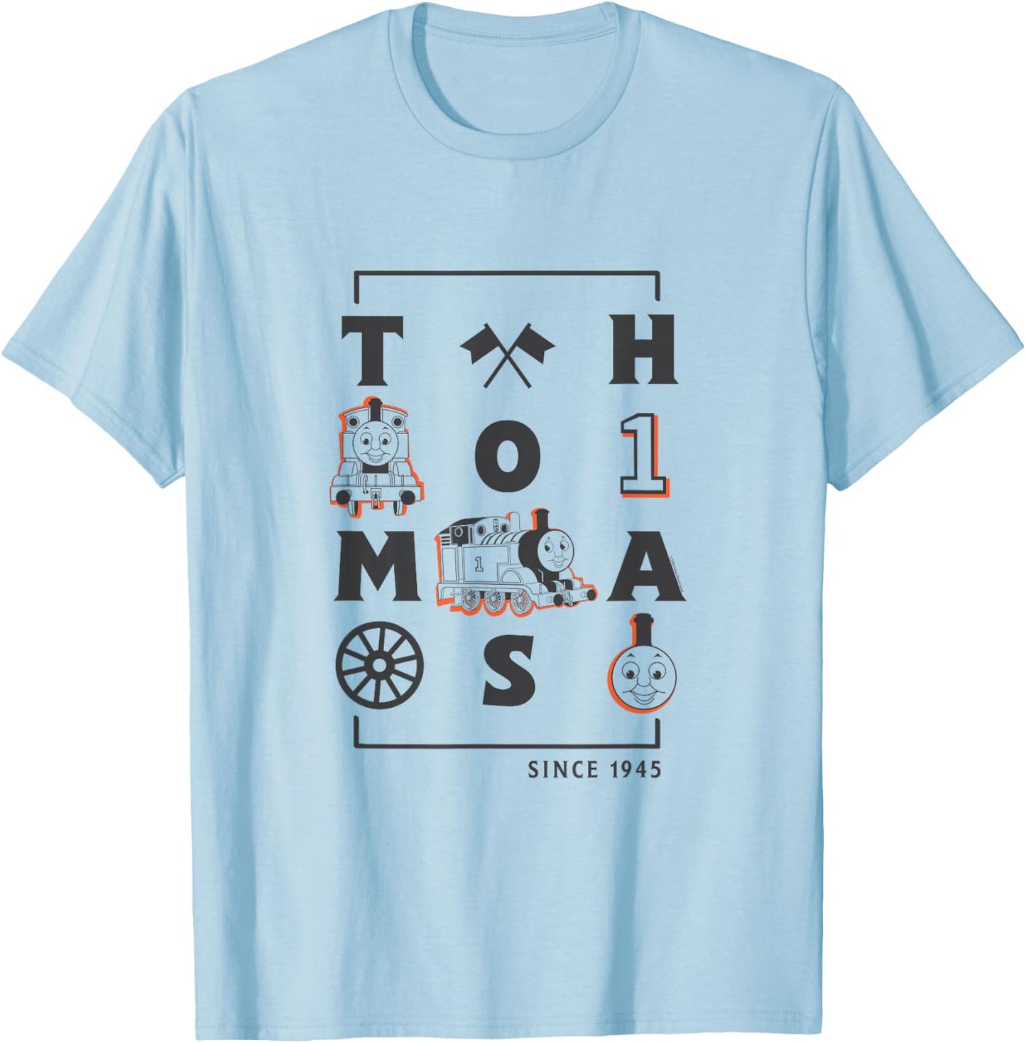 Thomas & Friends - Letters and Icons T-Shirt - T-Shirt | Light Blue