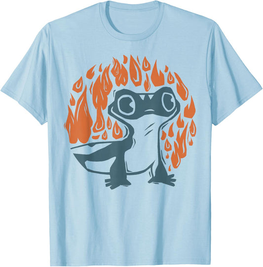 Disney Frozen 2 Salamander On Fire Portrait T-Shirt - T-Shirt | Light Blue