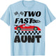 Two Fast Aunt of The Birthday Boy Racing Car Family T-Shirt - T-Shirt | Light Blue