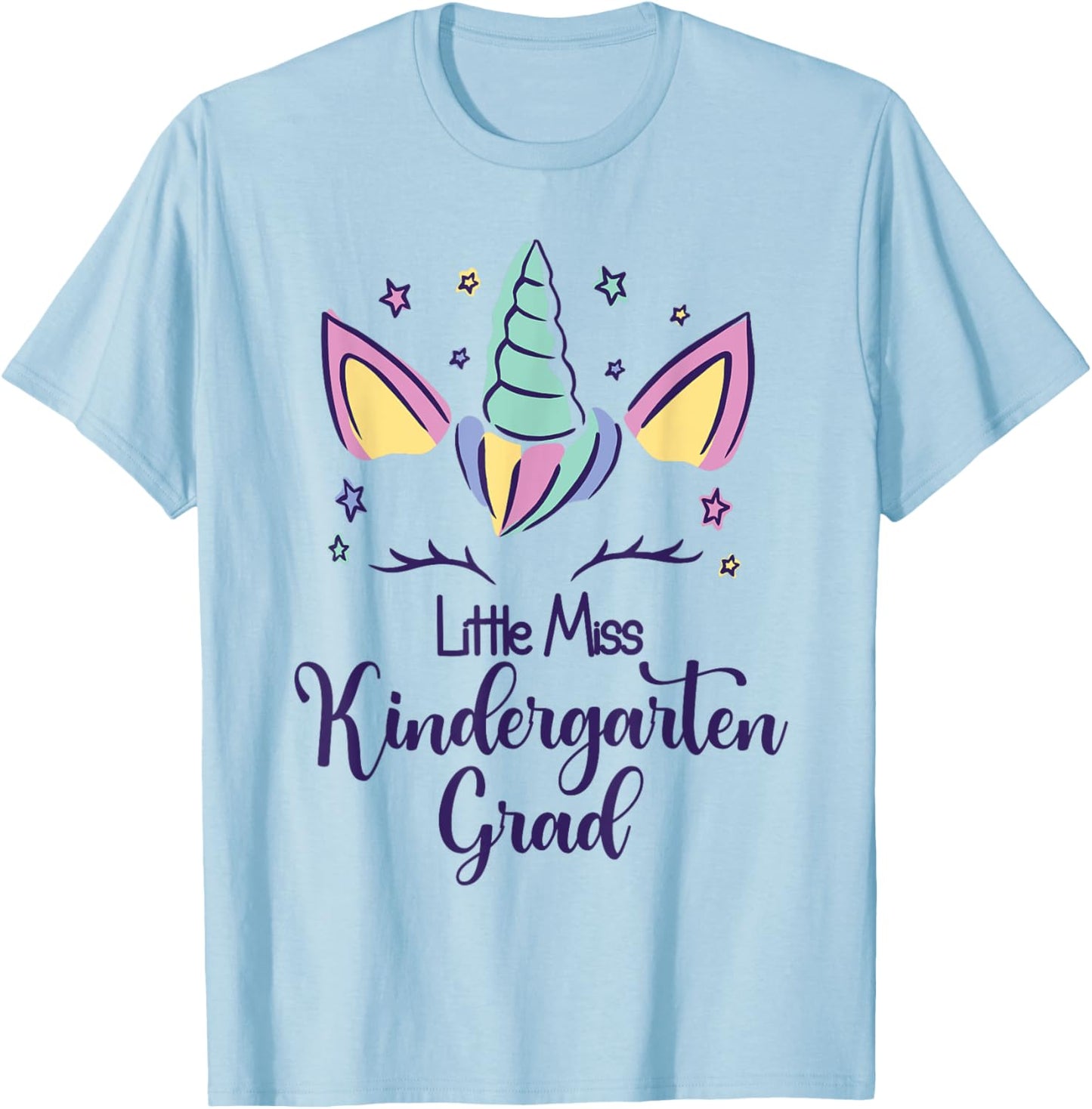 Little Miss Kindergarten Grad 2025 T-Shirt - T-Shirt | Light Blue