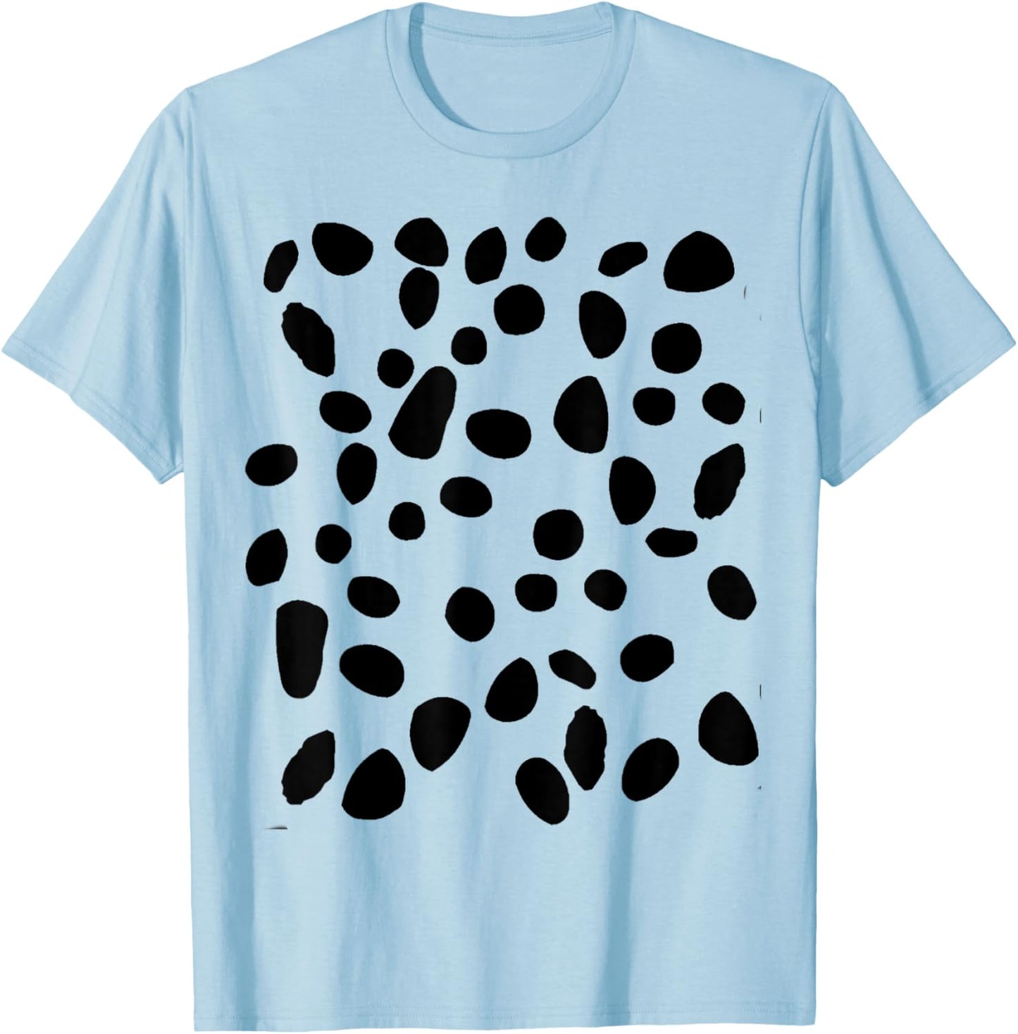 Spotted White with Black Polka dots Dalmatian T-Shirt - T-Shirt | Light Blue