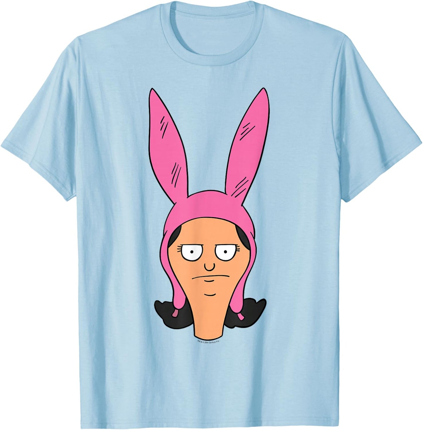 Bob's Burgers Louise Angry Big Face T-Shirt - T-Shirt | Light Blue