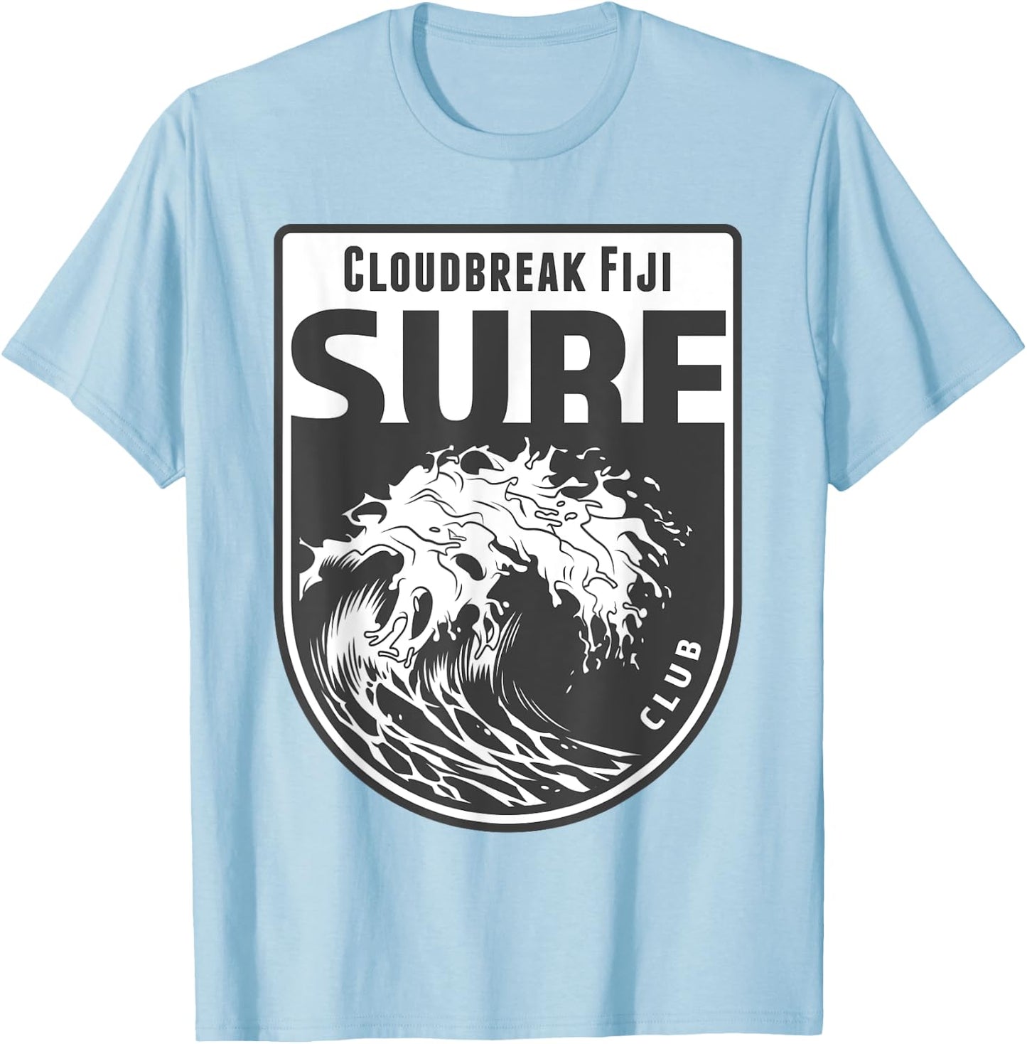 Cloudbreak, Tavarua Island, Fiji Surf Souvenir Surfing Gift T-Shirt - T-Shirt | Light Blue