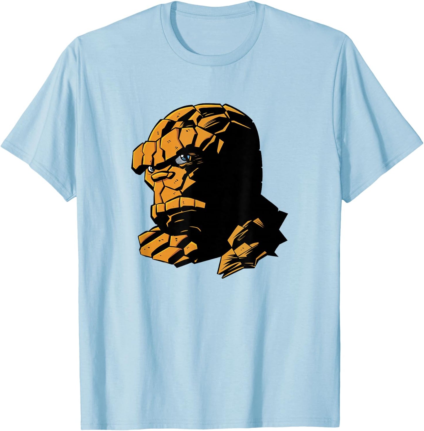 Marvel Fantastic Four Ben Grimm Logo Portrait T-Shirt - T-Shirt | Light Blue