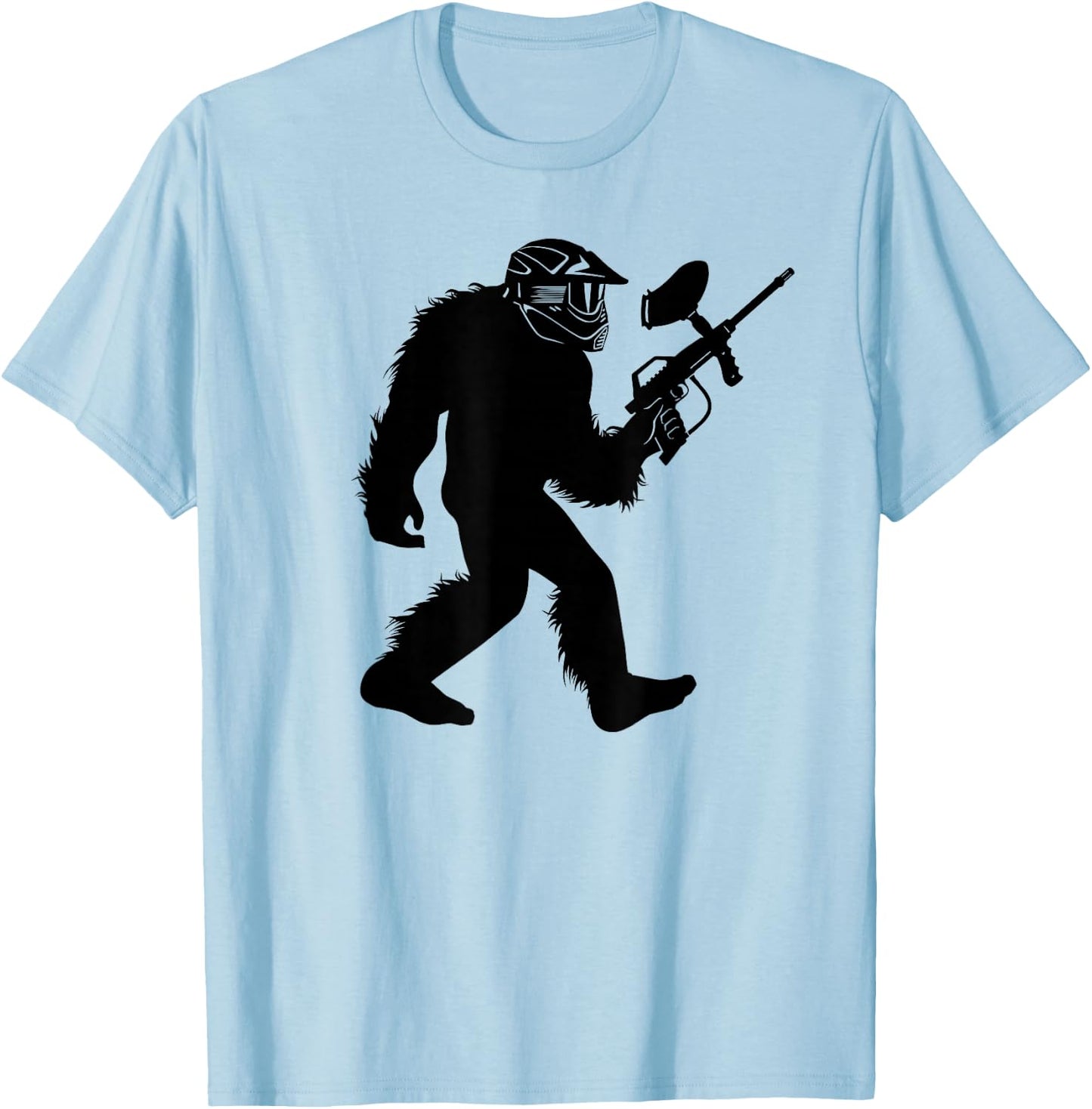 Bigfoot Paintball , Sasquatch Paintballer Apparel T-Shirt - T-Shirt | Light Blue