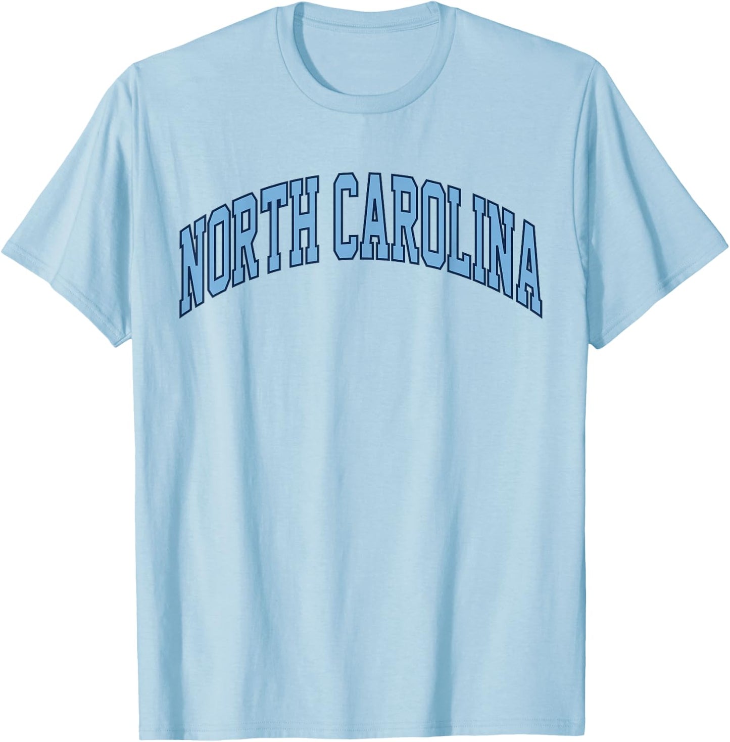 Retro North Carolina Souvenir Simple North Carolina Blue T-Shirt - T-Shirt | Light Blue