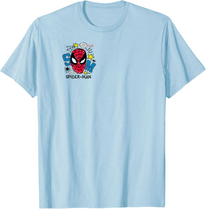 Spider-Man - Spidey Scribble T-Shirt - T-Shirt | Light Blue
