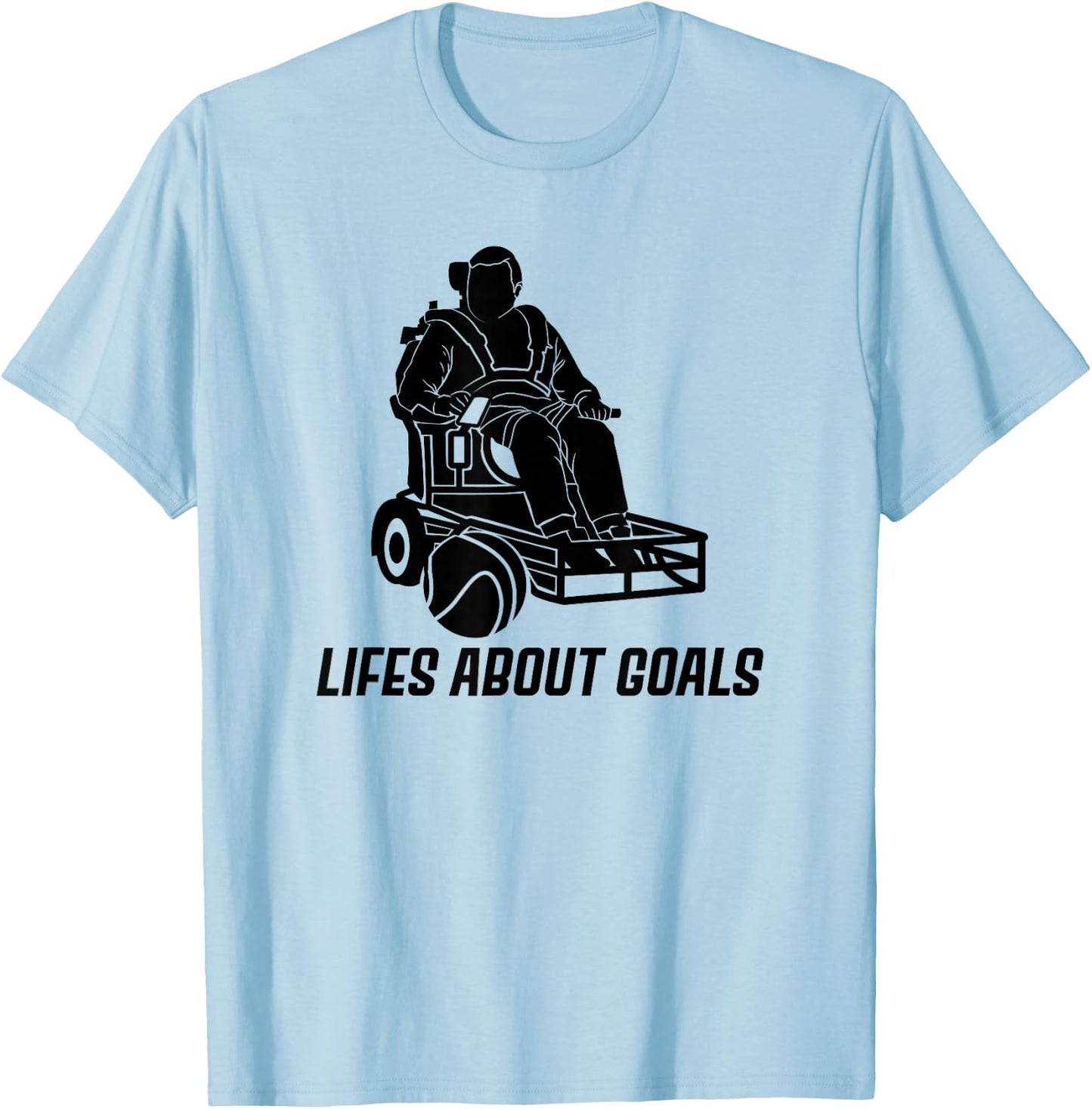 Wheelchair Soccer Lover Handicap Disabled Football Player T-Shirt - T-Shirt | Light Blue
