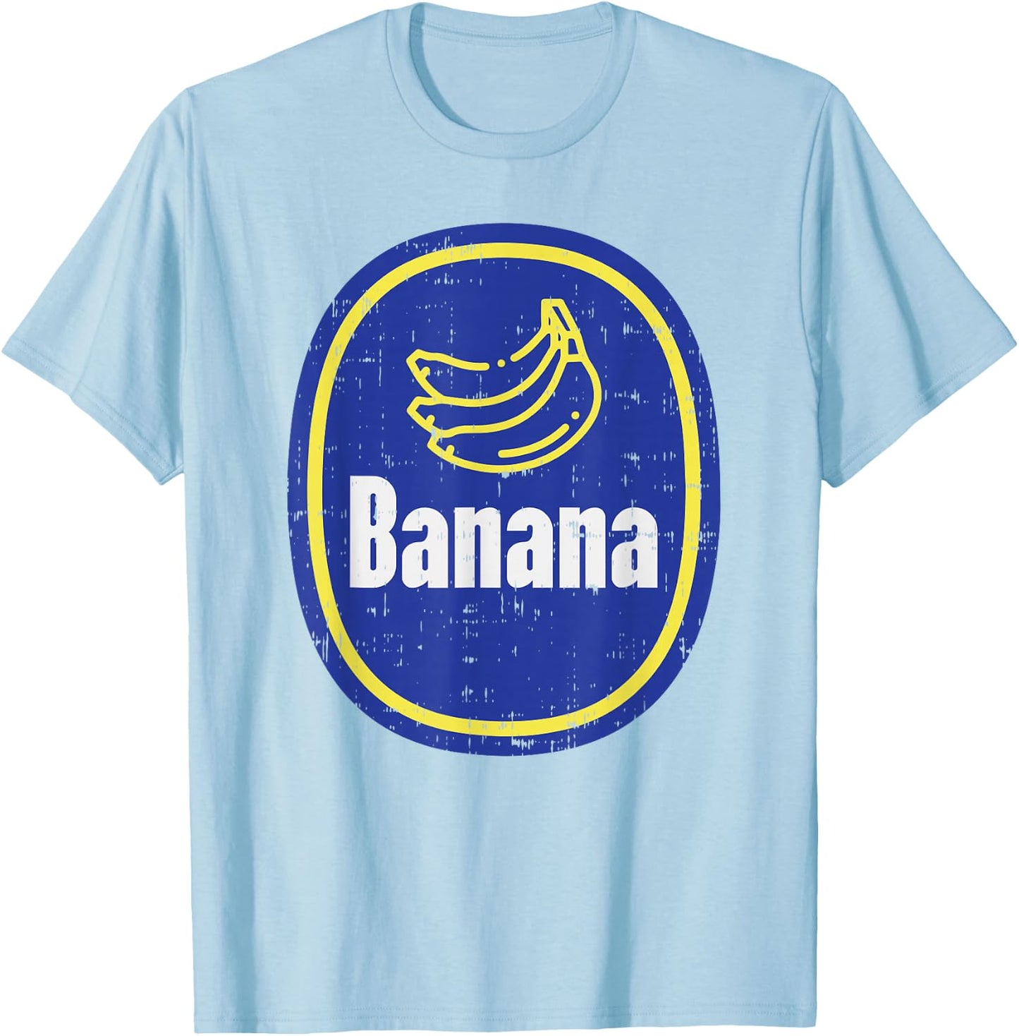 Banana Sticker Funny Fruit Lazy DIY Easy Halloween Costume T-Shirt - T-Shirt | Light Blue