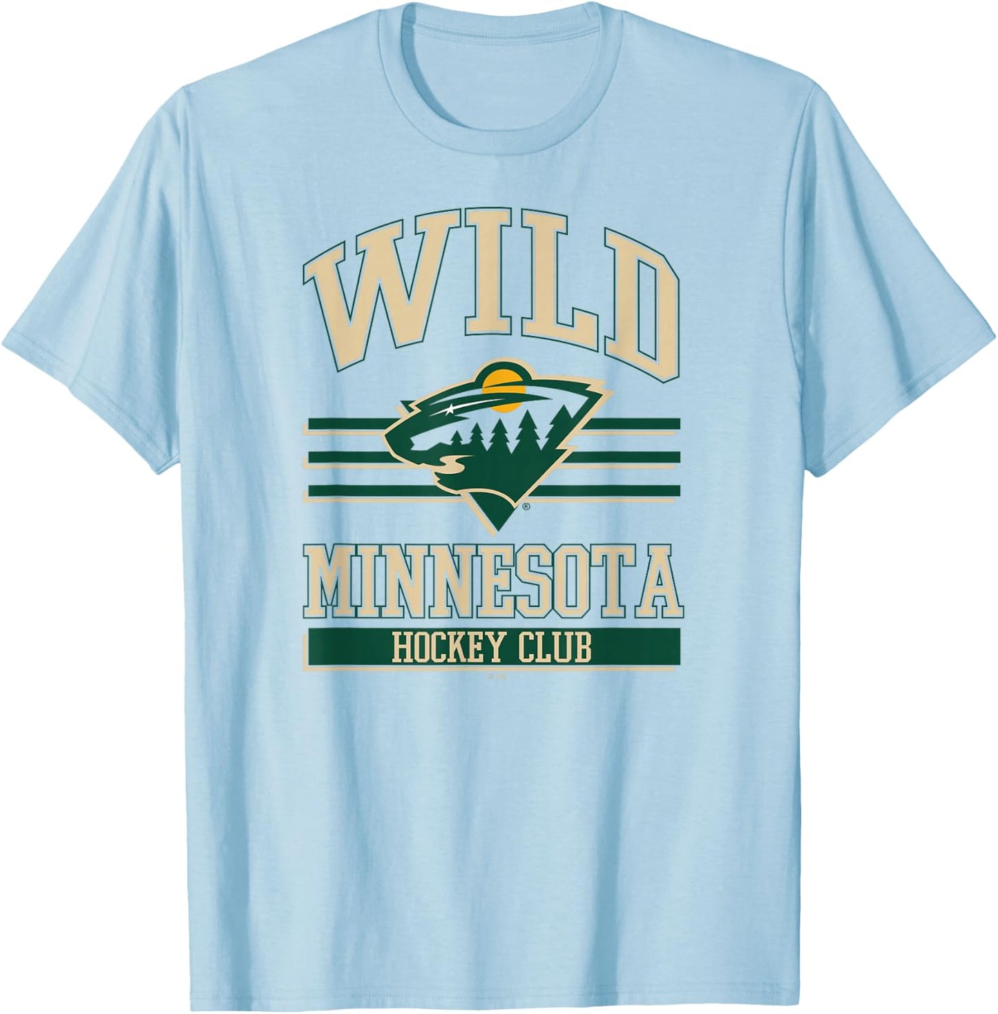 Minnesota Wild Hockey Club Red Officially Licensed T-Shirt - T-Shirt | Light Blue