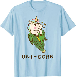 Uni Corn Unicorn on the cob funny cute birthday gift T-Shirt - T-Shirt | Light Blue