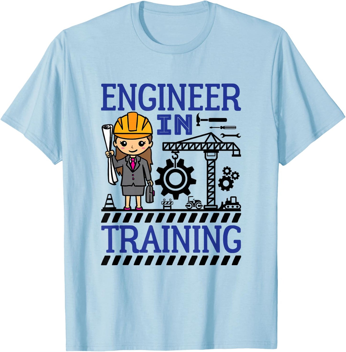 Engineer in Training Girls Women STEM Future Engineer T-Shirt - T-Shirt | Light Blue