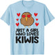 Just A Girl Who Loves Kiwis Cute Kiwi Bird T-Shirt - T-Shirt | Light Blue