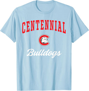 Centennial High School Bulldogs T-Shirt - T-Shirt | Light Blue