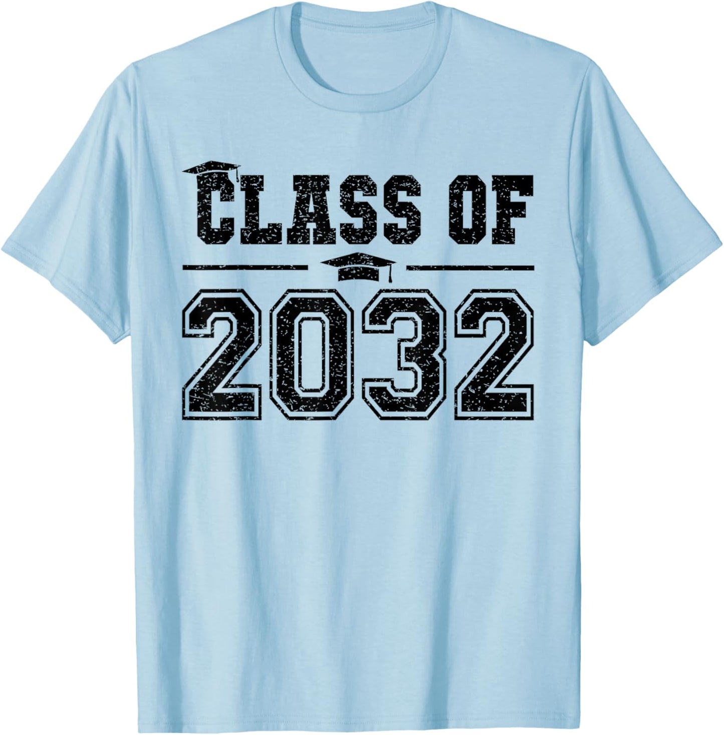 Class of 2032 Grow With Me Graduation First Day of School T-Shirt - T-Shirt | Light Blue