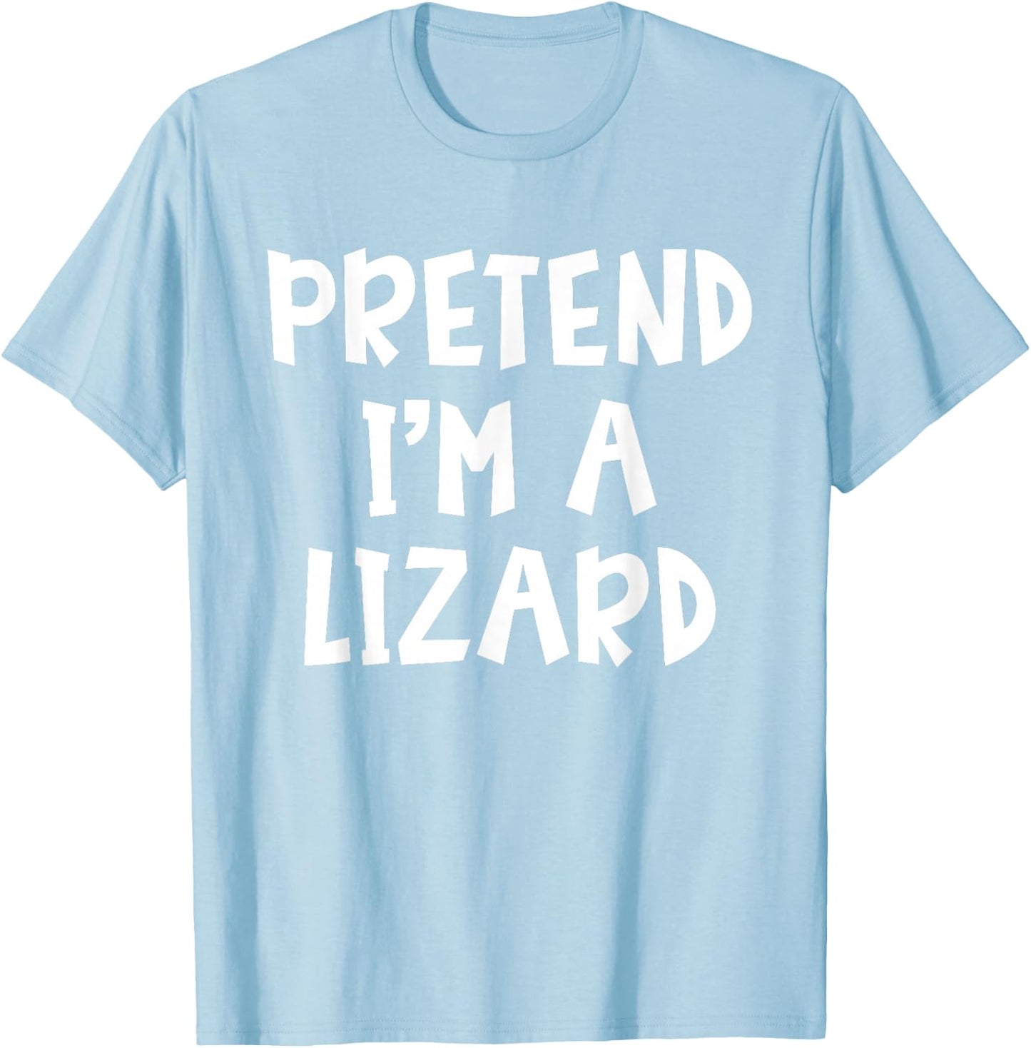 Pretend I'm A Lizard Matching Costume Lazy Easy Halloween T-Shirt - T-Shirt | Light Blue