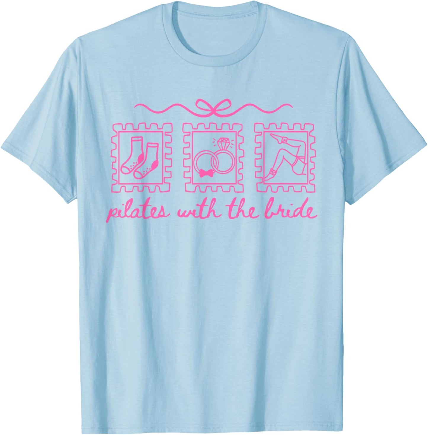 Cute Pilates Bridal Party Pilates with The Bride T-Shirt - T-Shirt | Light Blue