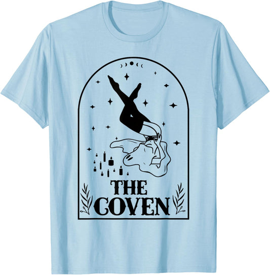 Ghost Coven Bride Squad Gothic Wedding Bachelorette Party T-Shirt - T-Shirt | Light Blue