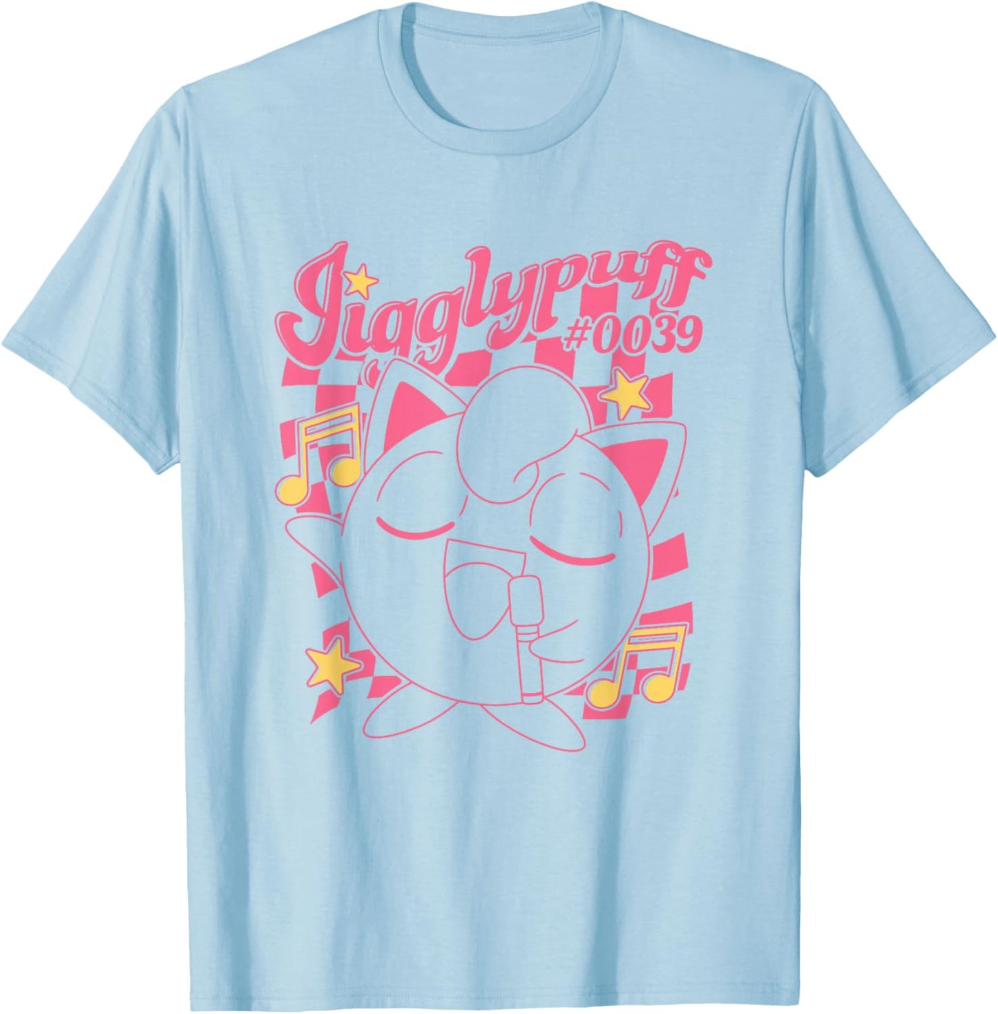 Pokémon Jigglypuff #0039 Musical Poster Retro T-Shirt - T-Shirt | Light Blue