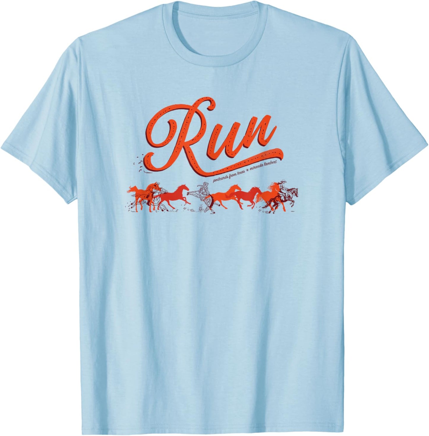 Miranda Lambert Run Postcards From Texas T-Shirt - T-Shirt | Light Blue
