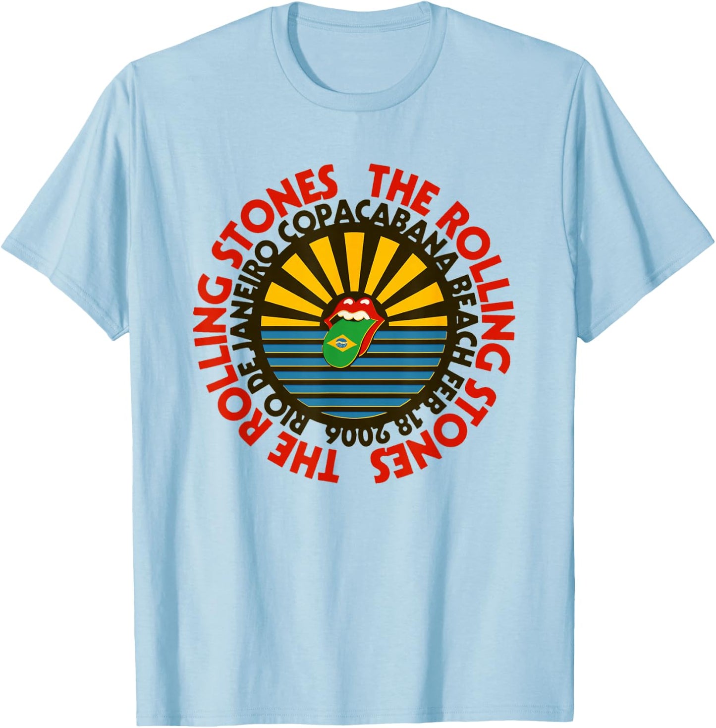 Official Rolling Stones Copacabana Beach T-Shirt - T-Shirt | Light Blue