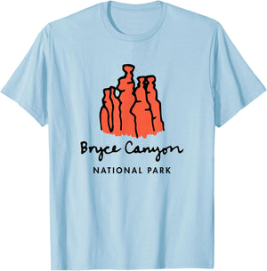 Family Vacation Design - Retro Bryce Canyon National Park T-Shirt - T-Shirt | Light Blue