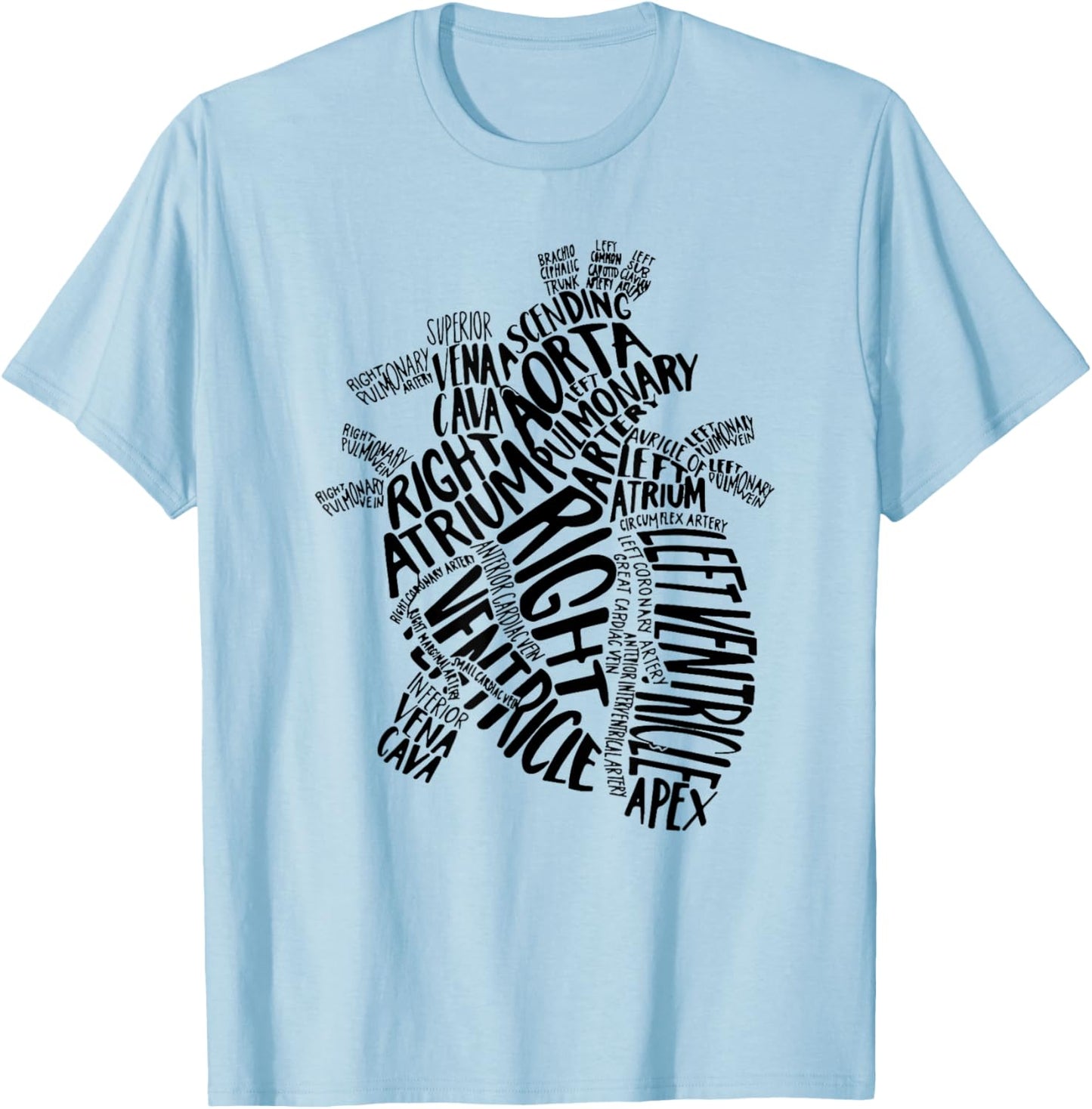 CVICU Cardiac Nurse RN Anatomical Heart Nursing ICU EMT PACU T-Shirt - T-Shirt | Light Blue