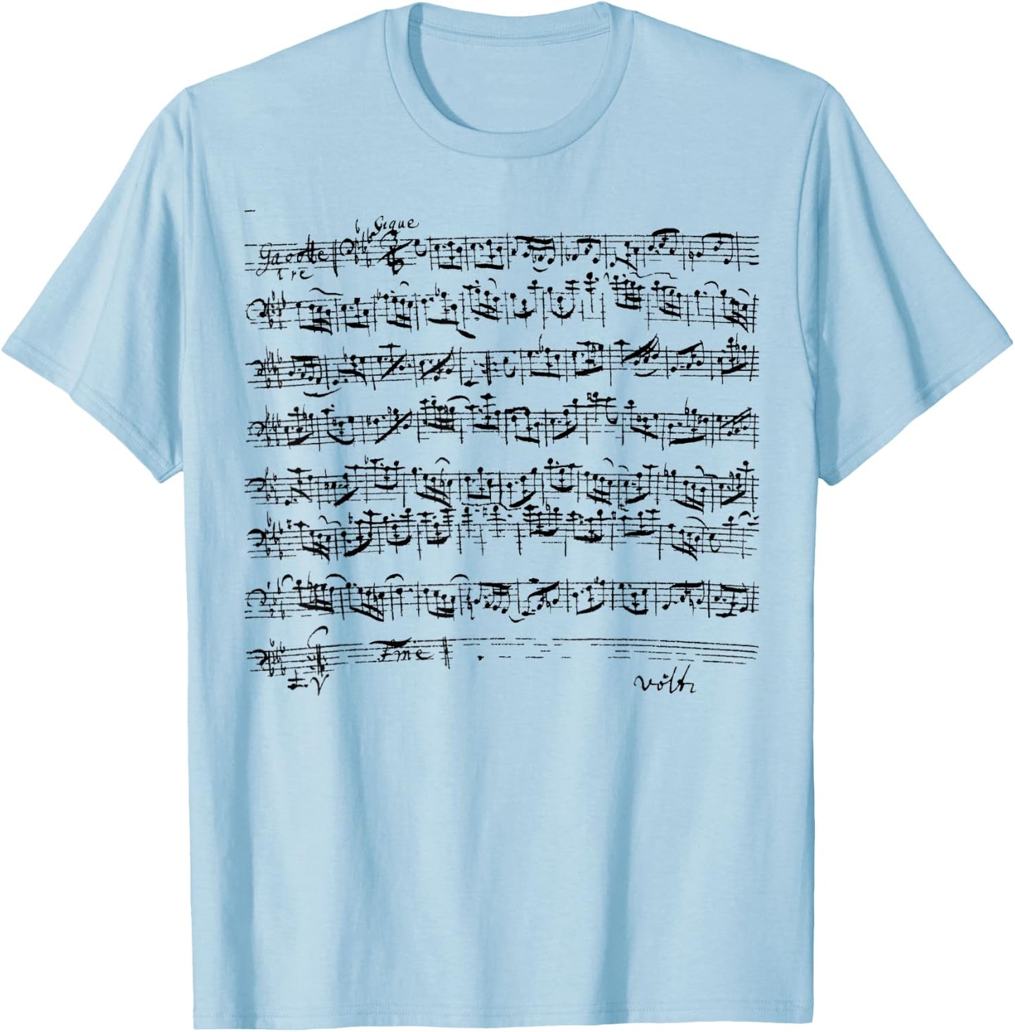 Bach Cello Suites Gigues Cellist T-Shirt - T-Shirt | Light Blue