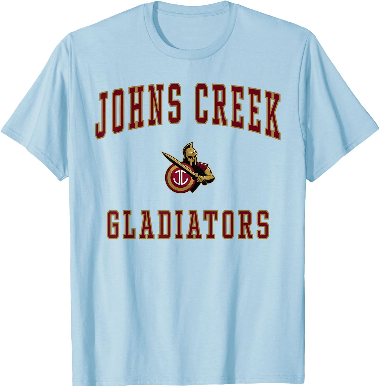 Johns Creek High School Gladiators T-Shirt - T-Shirt | Light Blue