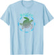 Roatan Vintage Tribal Turtle Gift T-Shirt - T-Shirt | Light Blue
