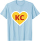 KC MO Heart I Love T-Shirt - T-Shirt | Light Blue