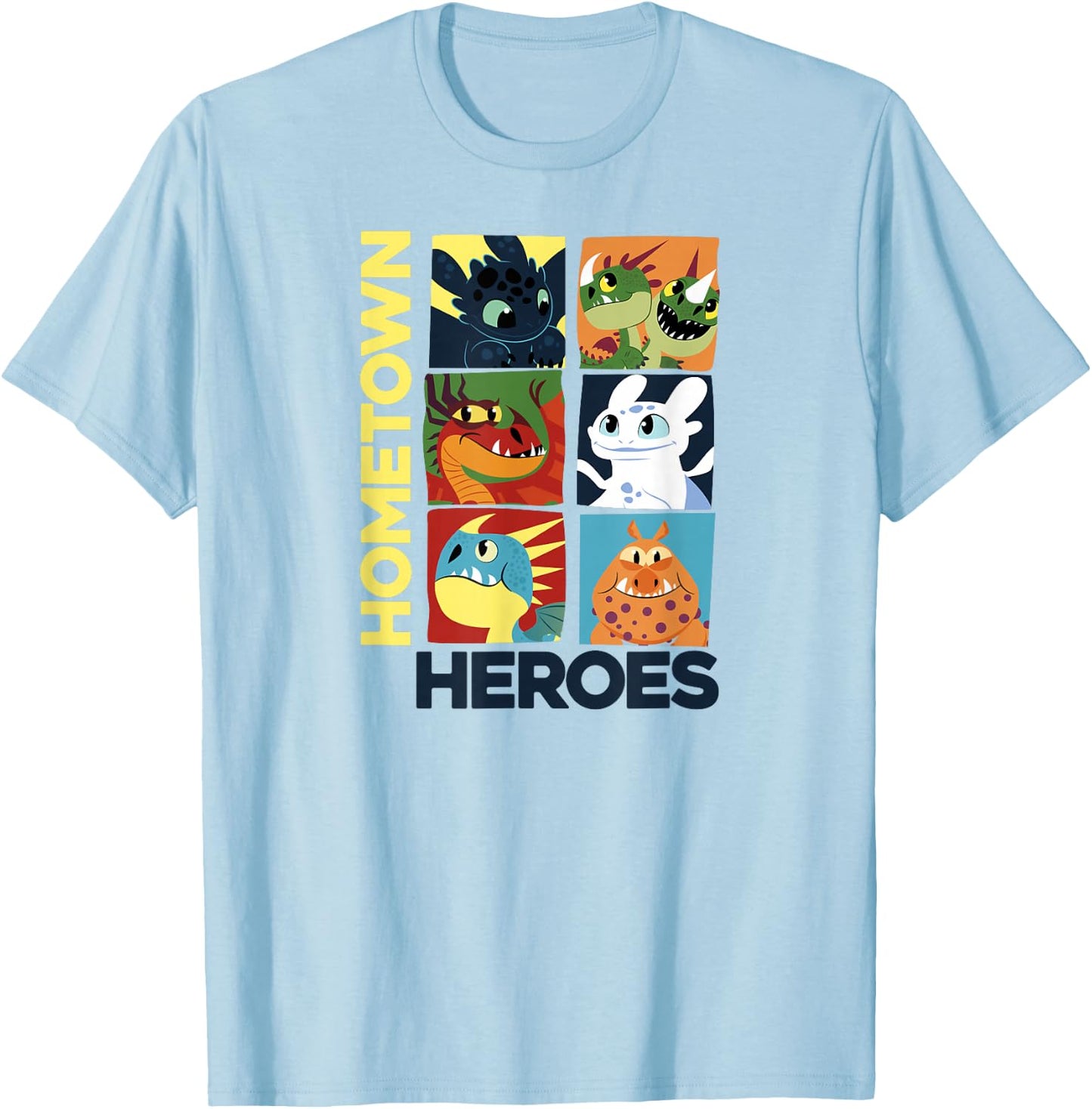 How to Train Your Dragon 3 Hometown Heroes T-Shirt - T-Shirt | Light Blue