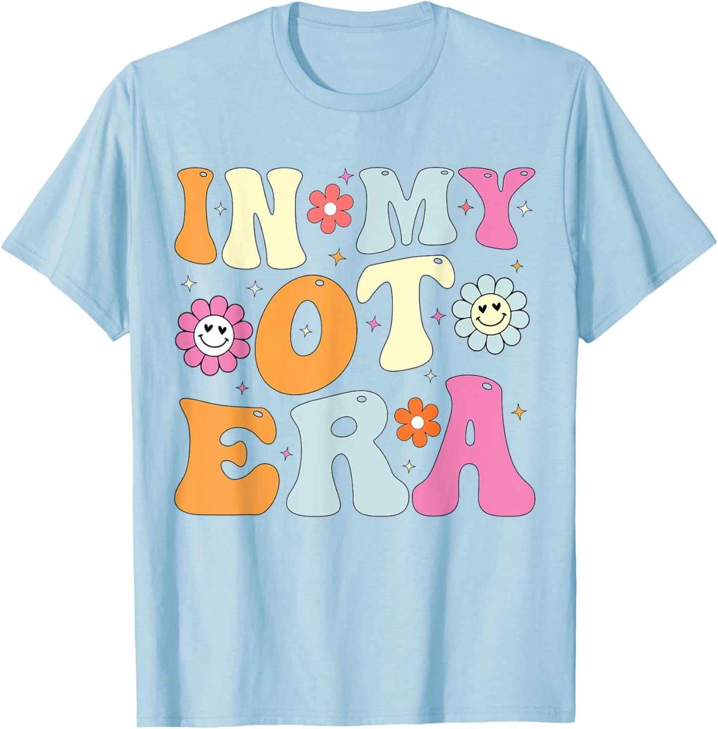 In My OT Era Groovy Occupational Therapy OT T-Shirt - T-Shirt | Light Blue