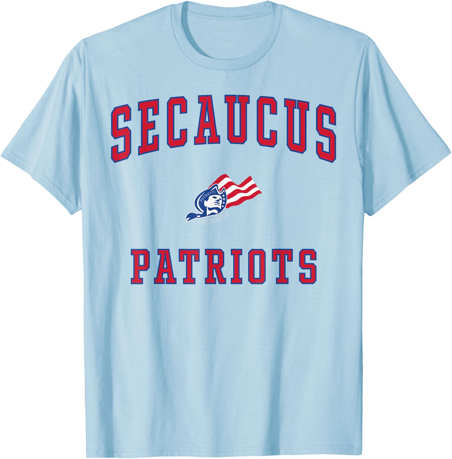 Secaucus High School Patriots T-Shirt - T-Shirt | Light Blue