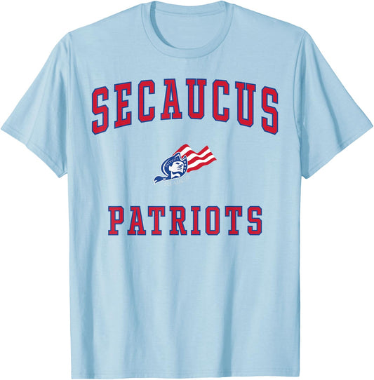Secaucus High School Patriots T-Shirt - T-Shirt | Light Blue