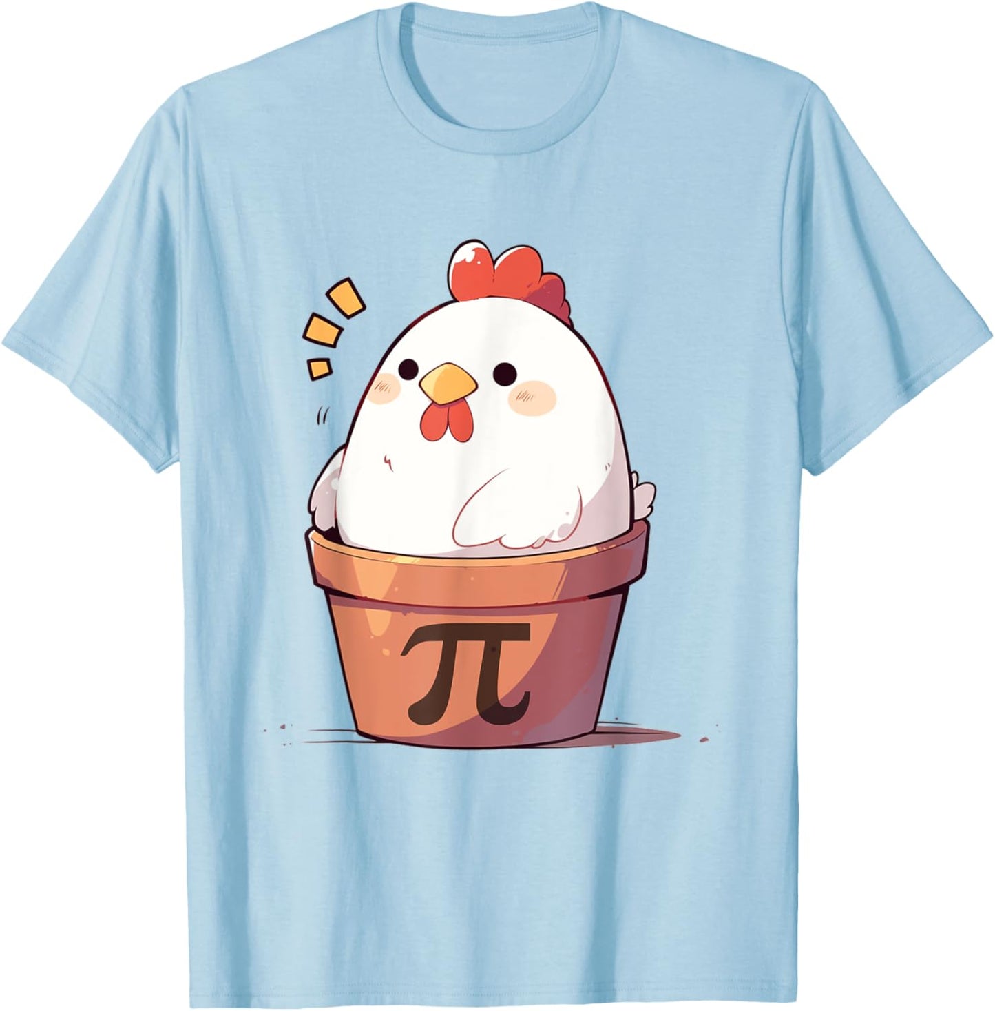 Chicken Pot PI Day Men Women Kids Math Teacher Gifts T-Shirt - T-Shirt | Light Blue