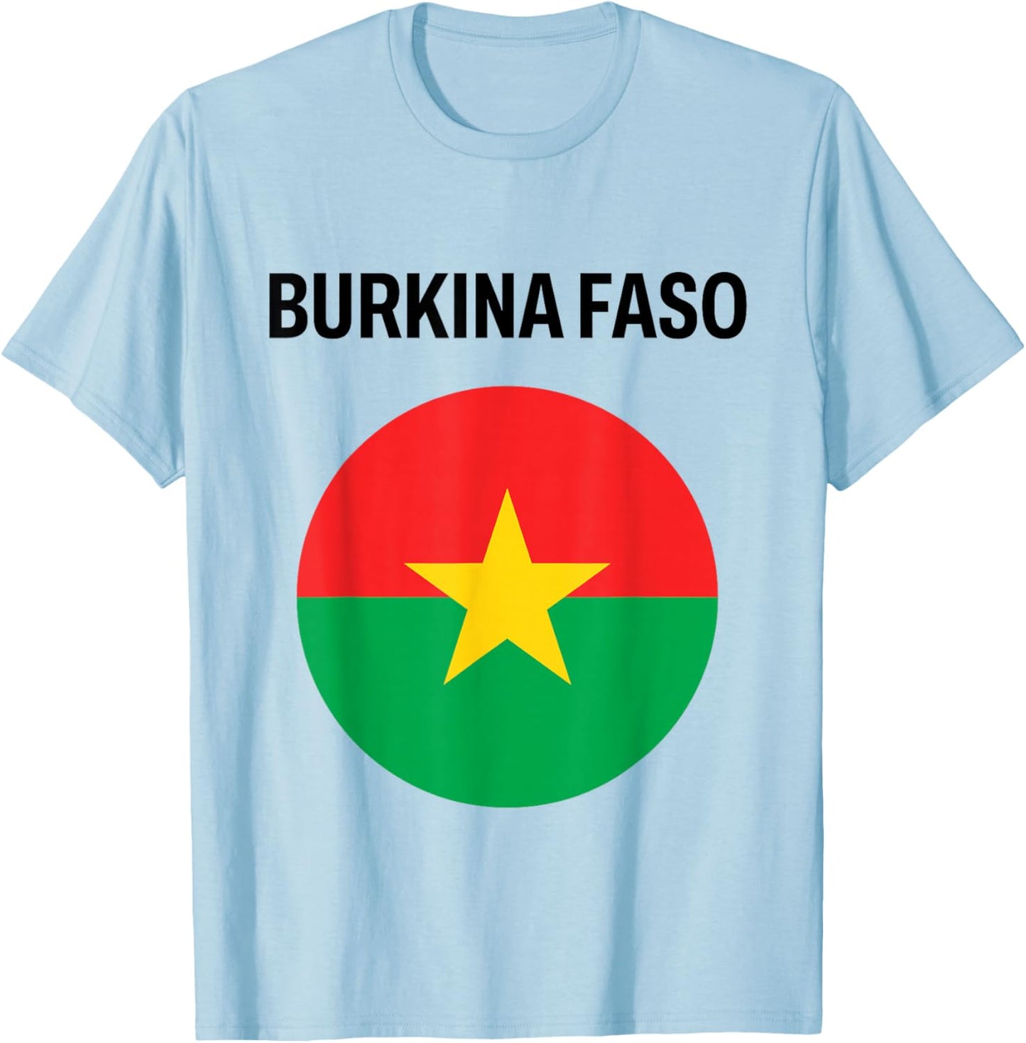 Burkina Faso Flag Modern T-Shirt - T-Shirt | Light Blue