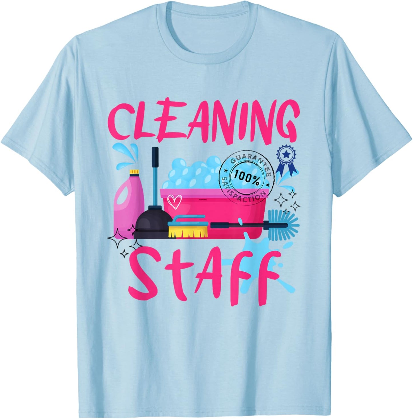 Cleaning Staff Housekeeping Crew of Proud Housekeeper Team , white, S T-Shirt - T-Shirt | Light Blue
