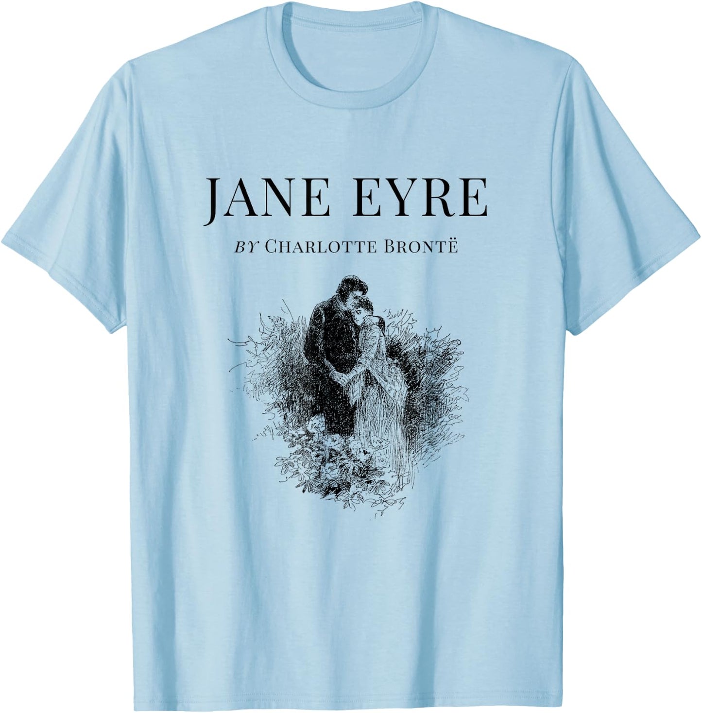 Jane Eyre Charlotte Bronte Cover Title Page T-Shirt - T-Shirt | Light Blue
