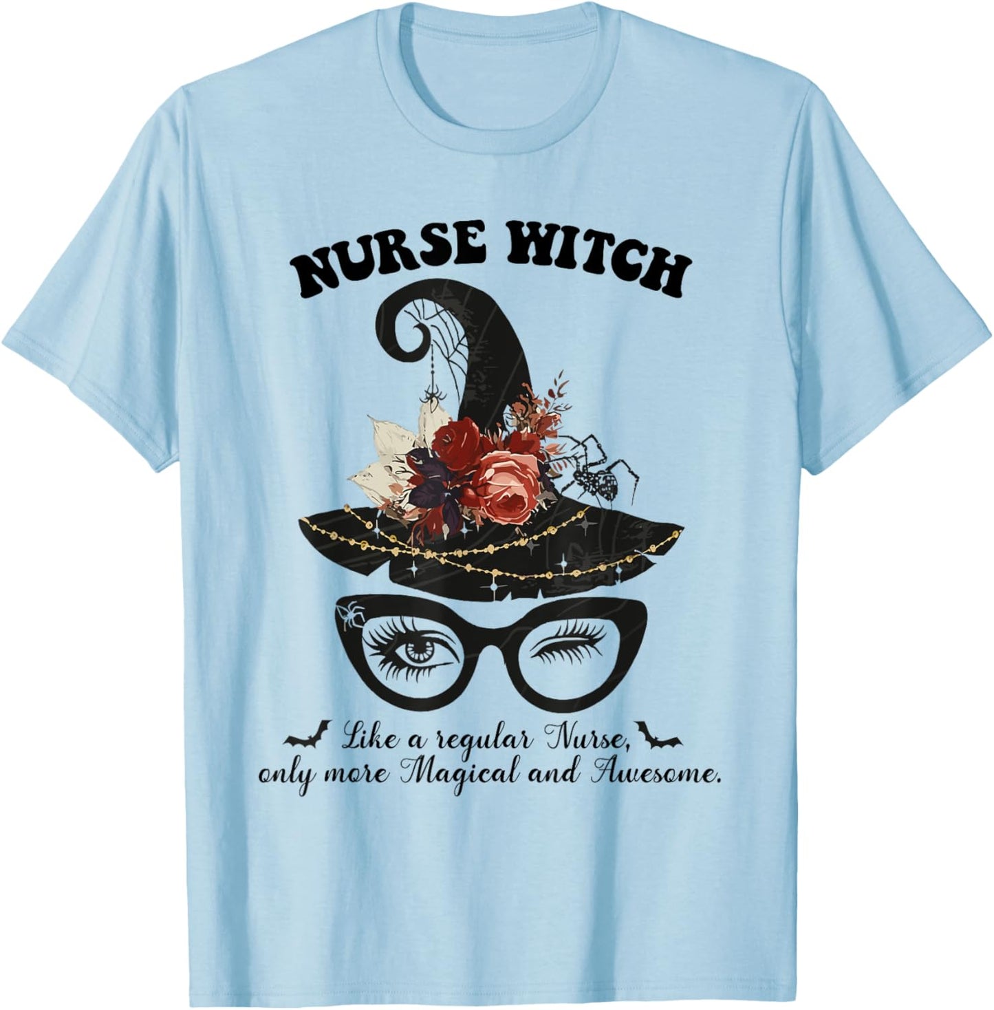 Magical Nurse Witch - Awesome Halloween Witchy Nurse costume T-Shirt - T-Shirt | Light Blue